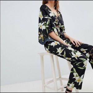 ASOS Tall Jumpsuit With Kimono Sleeve And Peg Leg